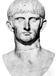 Nero Claudius Drusus Germanicus, marble bust by an unknown artist; in the Capitoline Museum, Rome