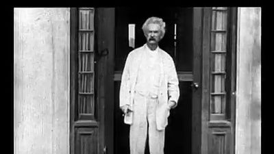 Watch the only known motion picture film of Mark Twain with his daughters Clara and Jean shot with using the Kinetograph