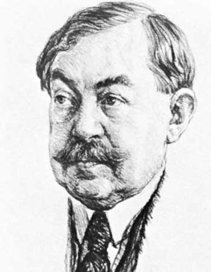 Paul Painlevé, drawing by A. Bilis, 1930.