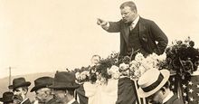 President Theodore Roosevelt delivering a speech, September 2, 1902. Teddy Roosevelt.