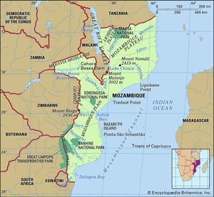 Physical features of Mozambique