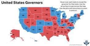 interactive map of U.S. governors