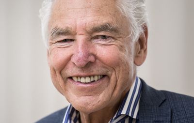 Peter Brabeck-Letmathe poses during an interview with AFP in La Tour-de-Peilz near Vevey, Switzerland, on March 4, 2024.