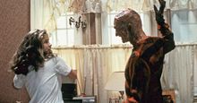 Heather Langenkamp as Nancy Thompson and Robert Englund as Freddy Krueger. Still from A Nightmare on Elm Street, 1984. Directed by Wes Craven