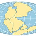 Actual continental drift of plates. Thematic map.
